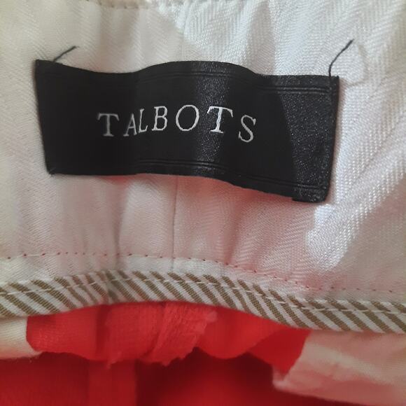 Talbots Womens Dark Coral Slim Crop Pants Size 10 - Picture 3 of 5